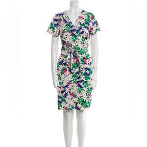 Diane von Furstenberg DVF Julian Two Silk Jersey Wrap Dress – Ditsy Floral Print